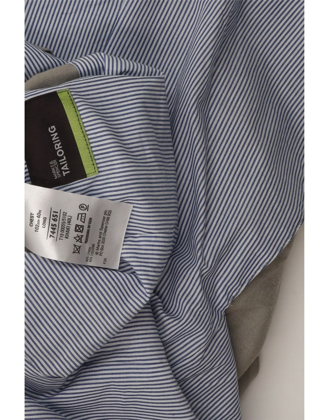 Marks & Spencer Veste blazer à 2 boutons pour homme UK 40 Grand lin gris