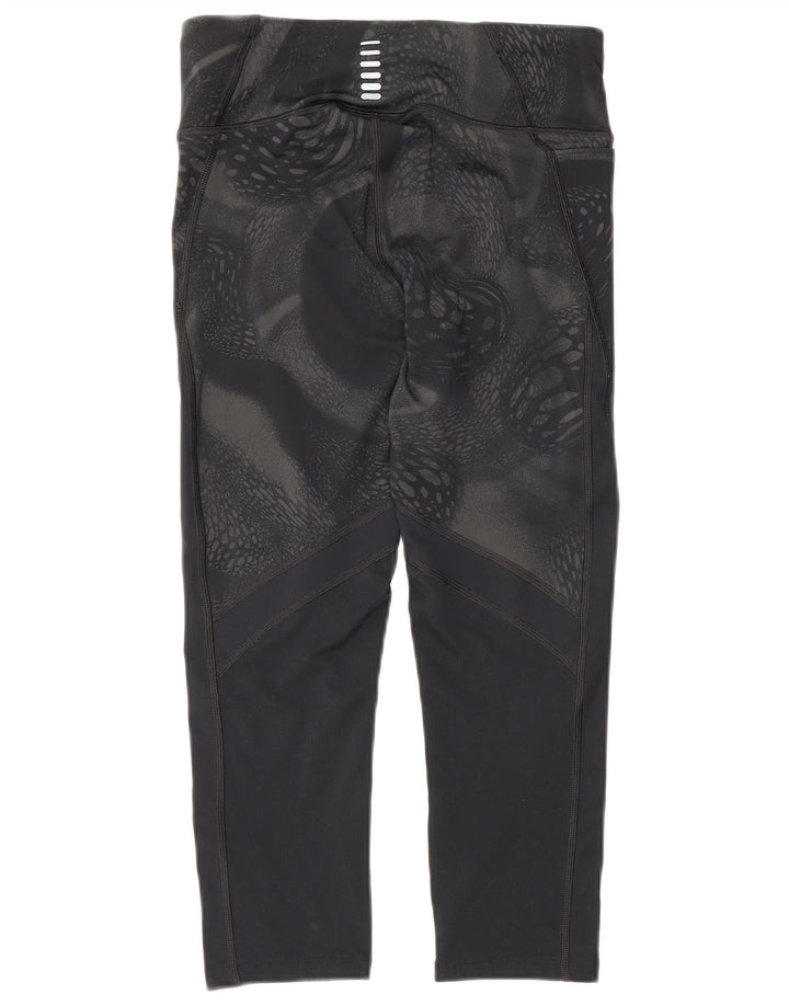 Under Armour Legging Capri de Compression pour Femme UK 10 Petit Noir Géométrique