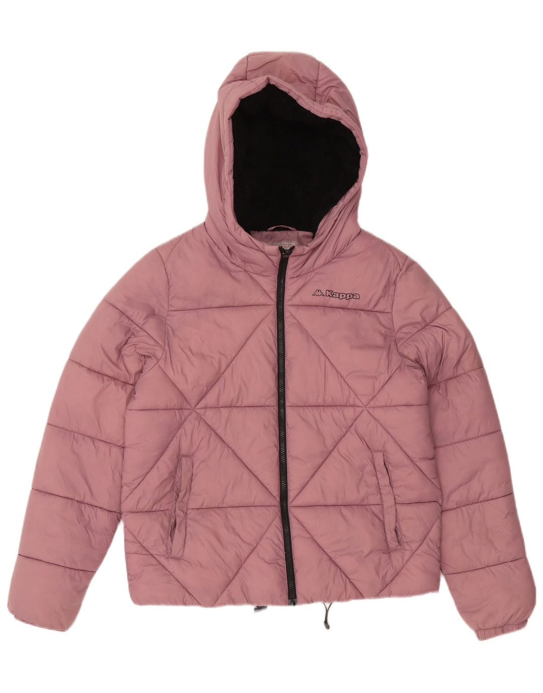 Kappa Veste matelassée à capuche pour femme UK 16 Large Rose