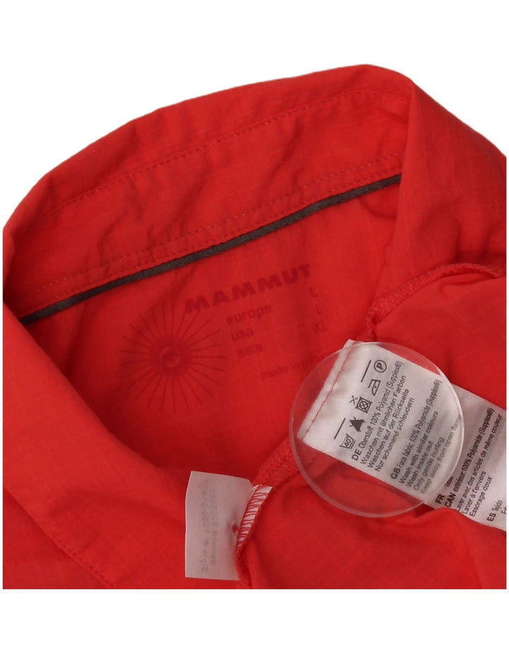 Mammut Chemise graphique à manches courtes pour femme UK 14 Large Rouge Polyamide