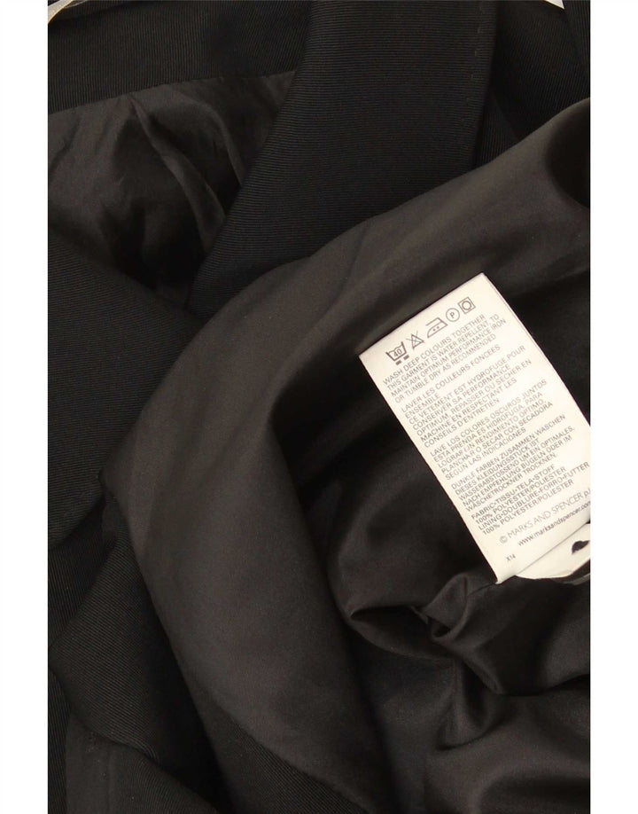 Marks & Spencer Manteau coupe standard pour femme UK 16 Large Noir Polyester