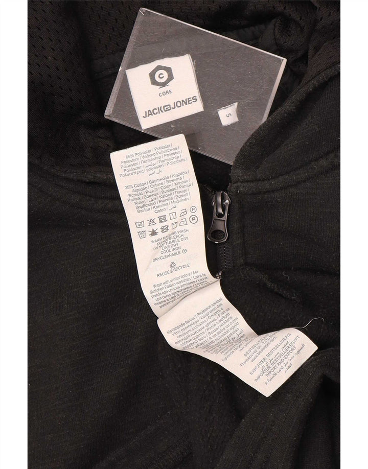 Jack & Jones Pull à capuche à col zippé pour homme Petit gris Polyester