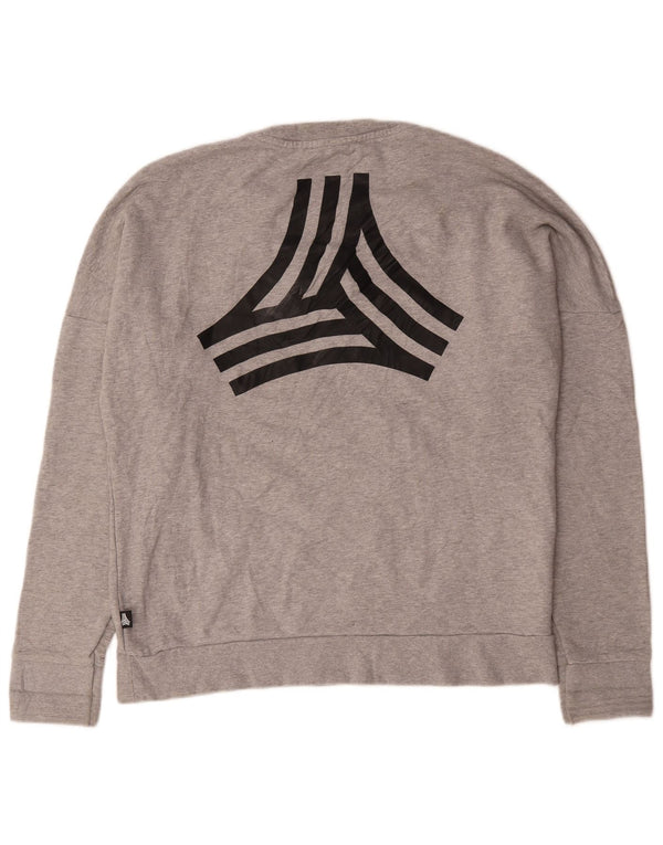 Adidas Sweat-shirt graphique pour homme en coton moucheté grand gris