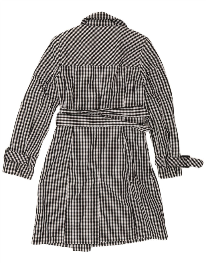 Laura Ashley Trench-Coat pour femme UK 10 Petit Bleu marine Vichy Polychlorure