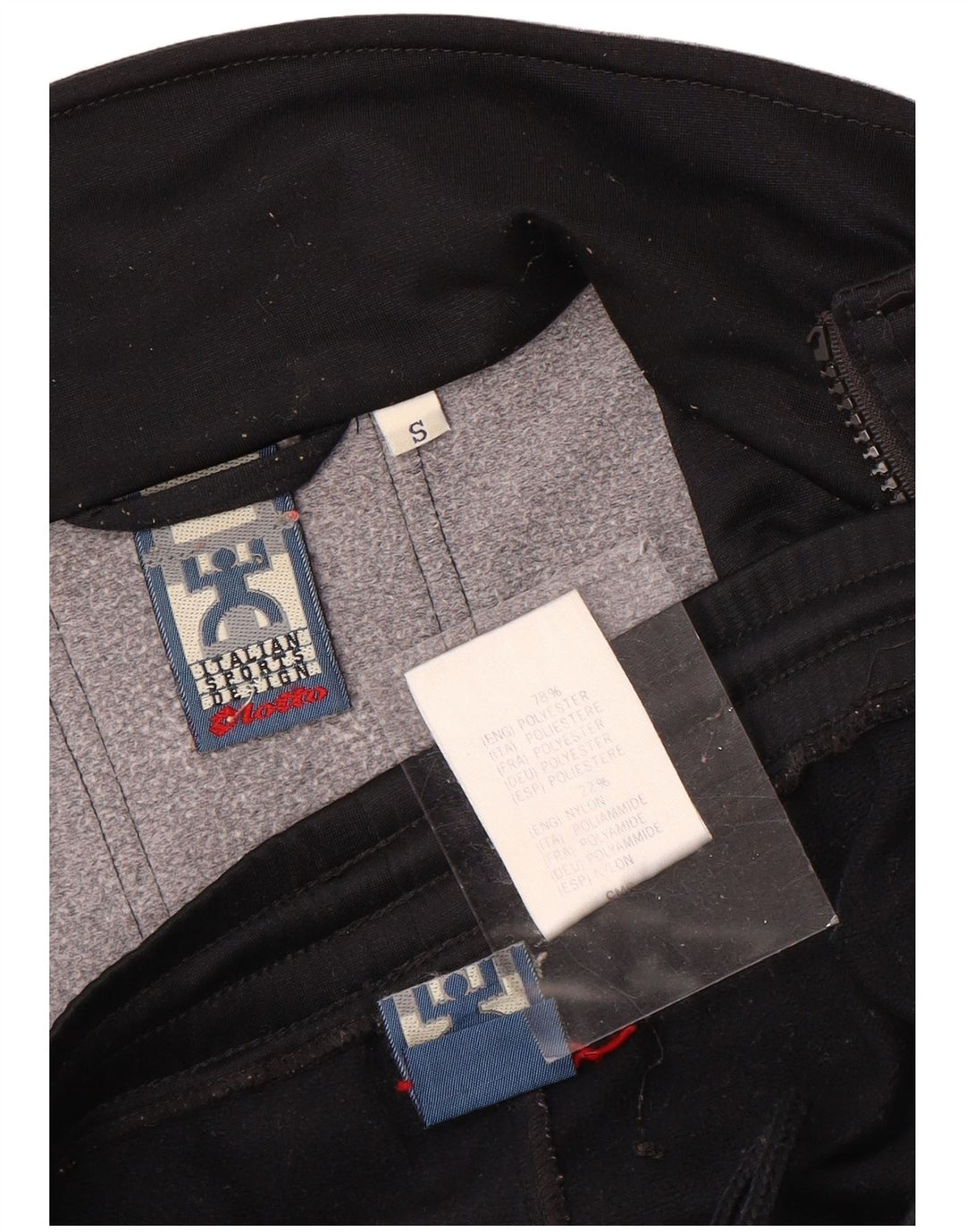 LOTTO Survêtement complet graphique pour hommes Petit noir Polyester color block