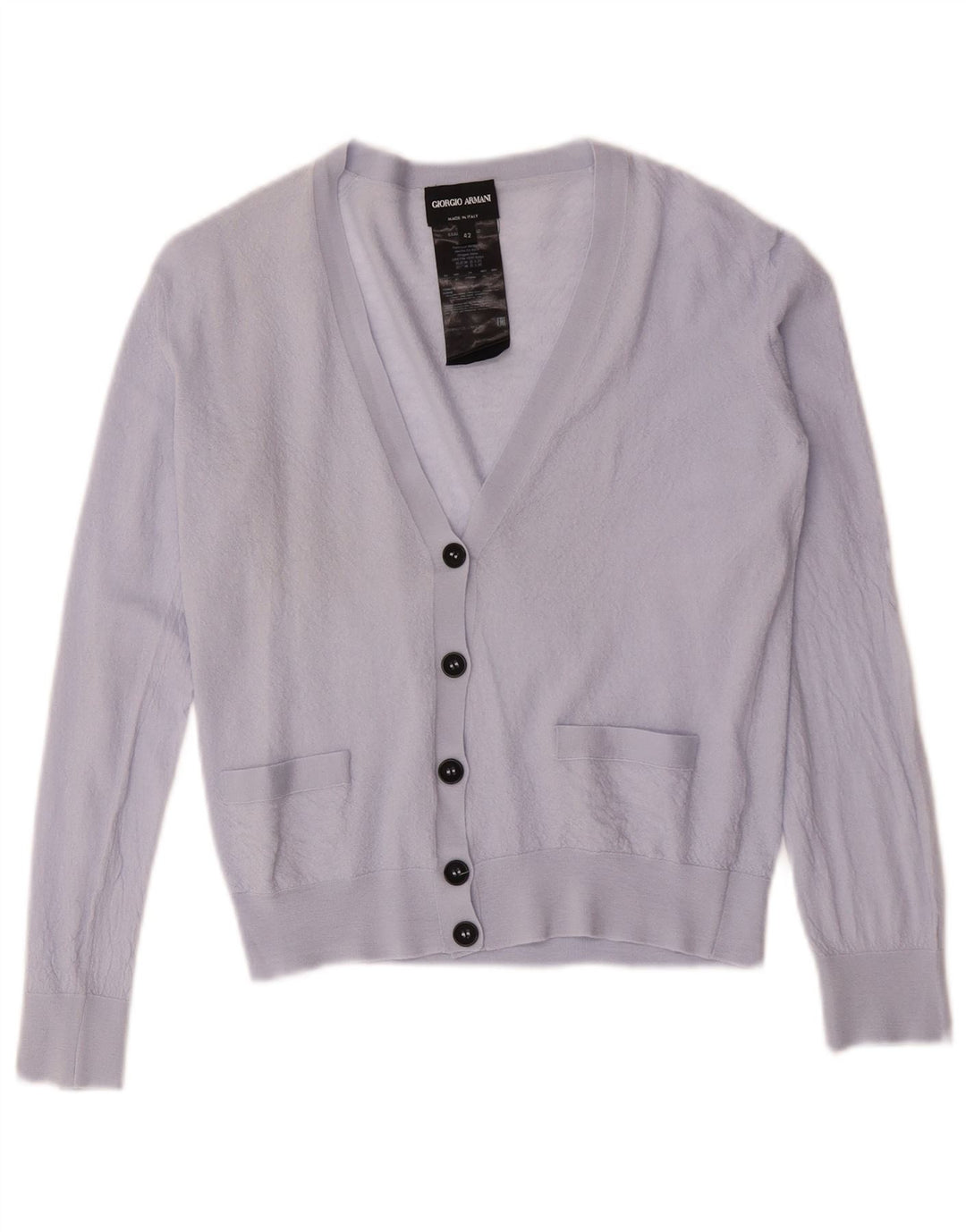 Giorgio Armani Pull Cardigan Court Femme IT 42 Laine Violet Moyen