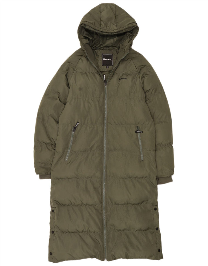 Bench Manteau matelassé surdimensionné à capuche pour femme UK 46 Large Kaki Polyester