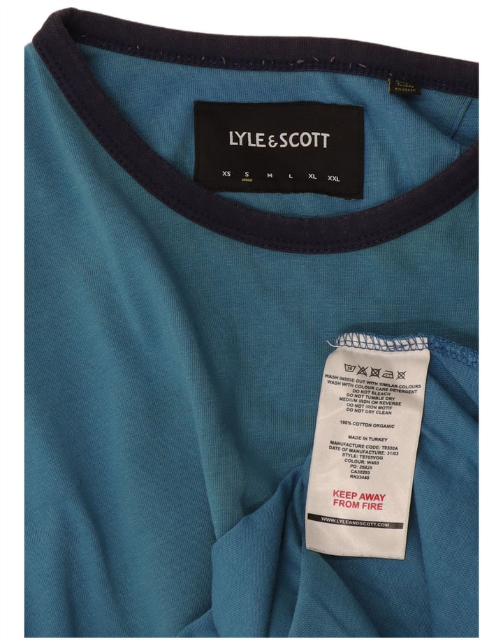 Lyle & Scott T-Shirt Homme Petit Bleu Colorblock Coton