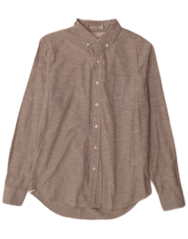 Levi's Chemise Slim Fit Homme Gris Moyen Moucheté Coton