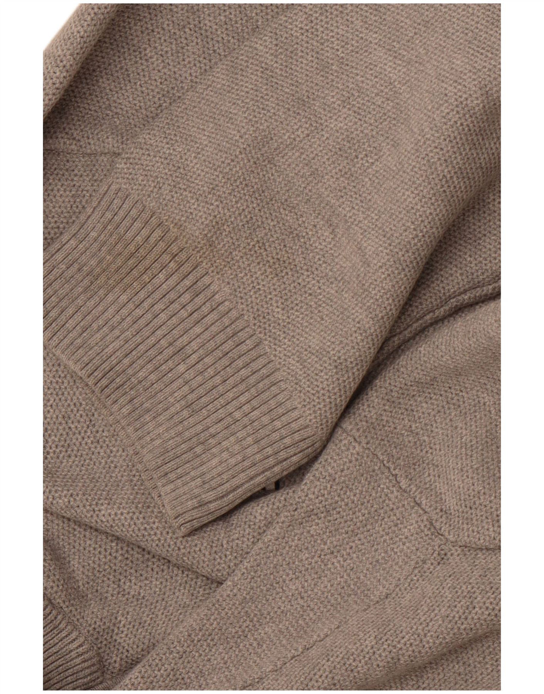 TOMMY HILFIGER Pull Col Zippé Homme XL Gris Coton