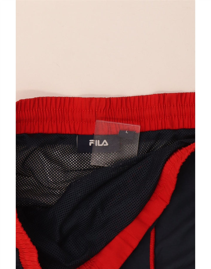 Fila Short de Bain Homme Large Bleu Marine Colourblock
