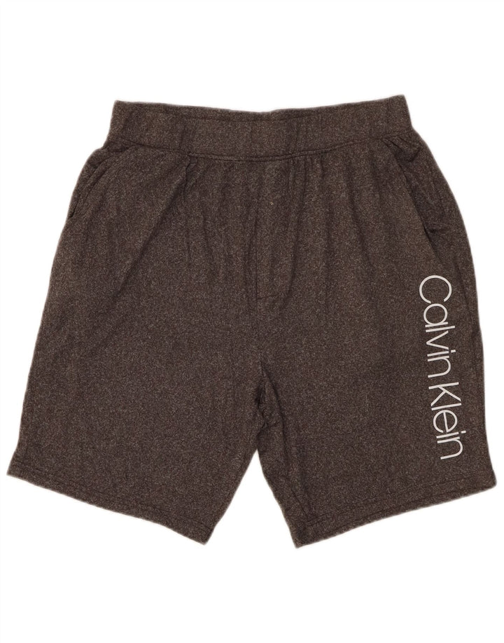 CALVIN KLEIN Short de Sport Graphique Homme Gris Moyen Polyester
