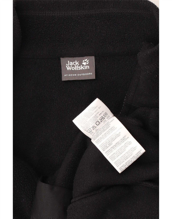 Jack Wolfskin Veste polaire doublée pour homme UK 40 Large Noir Polyester