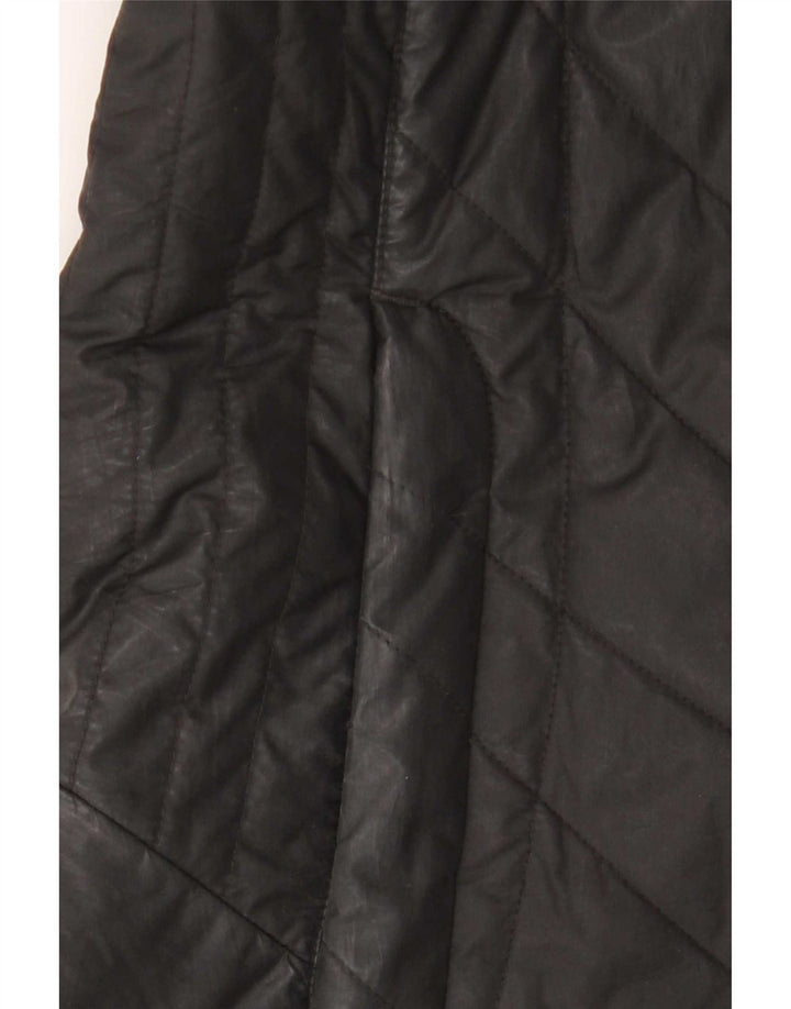 Jack Wolfskin Manteau rembourré à capuche pour femme UK 10 Petit Noir Polyester