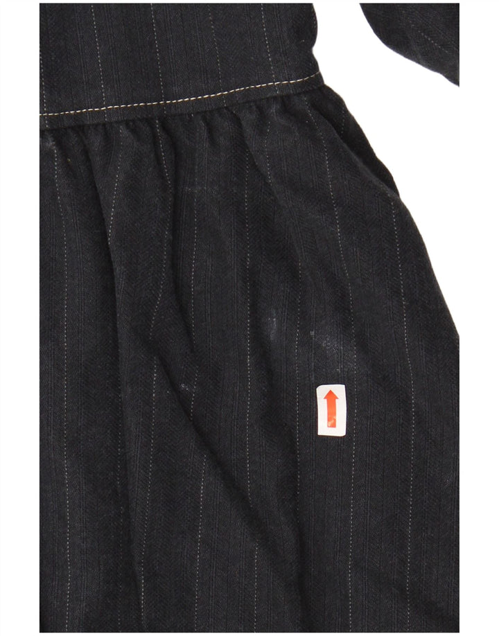 BURBERRY Manteau croisé pour filles 2-3 ans en coton noir à fines rayures