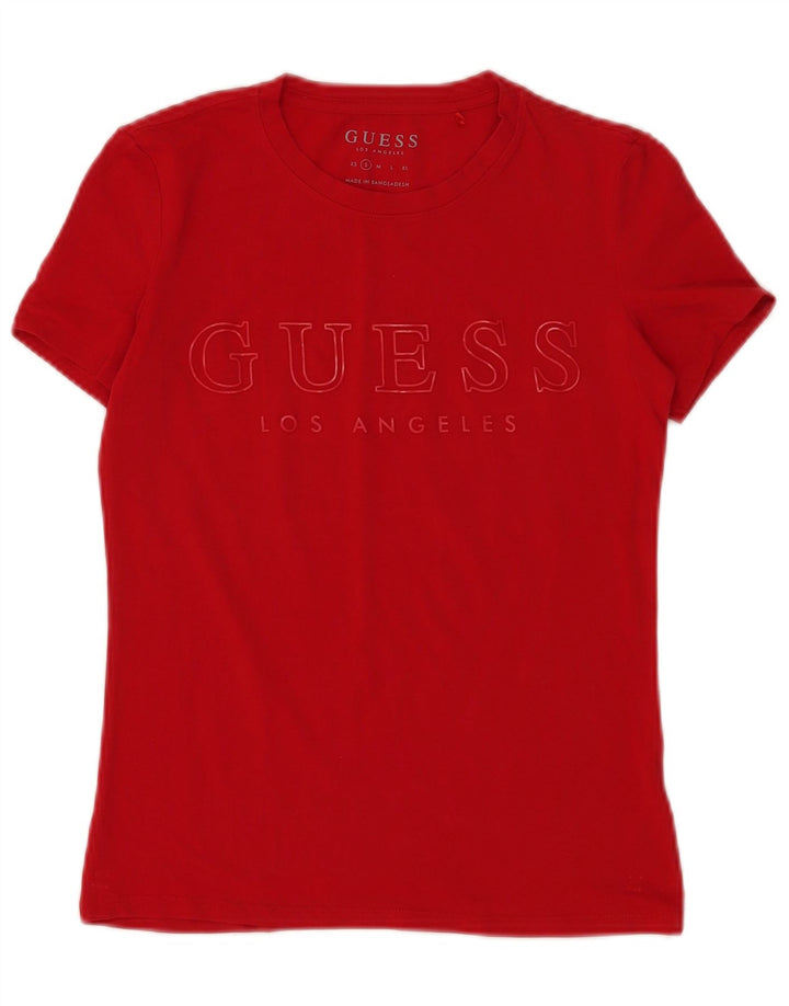 Guess T-shirt graphique pour femme UK 10 Small Rouge