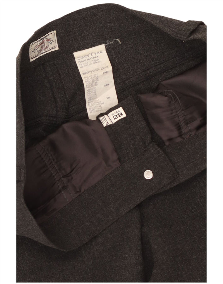 ARMANI Pantalon décontracté fuselé pour femme W28 L28 Gris Polyester