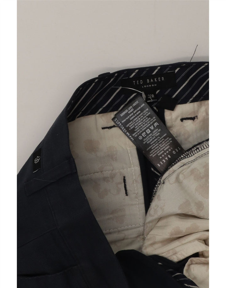 Ted Baker Pantalon Chino Slim Homme W32 L31 Bleu Marine Polyester