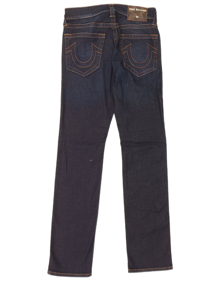 True Religion Jean Slim Femme W28 L34 Bleu Marine Coton
