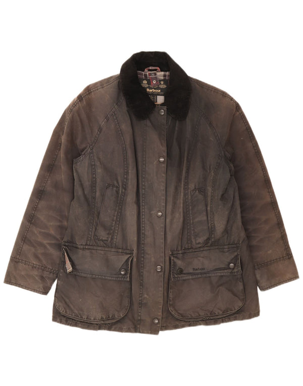 Barbour Veste en coton ciré pour femme UK 14 Large Gris