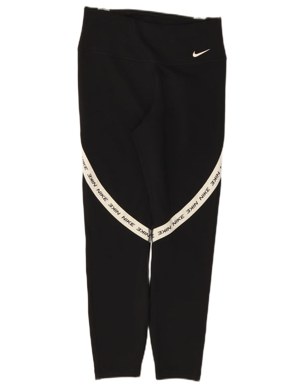 Nike Legging court graphique Dri Fit pour femme UK 8 Small Noir Colourblock
