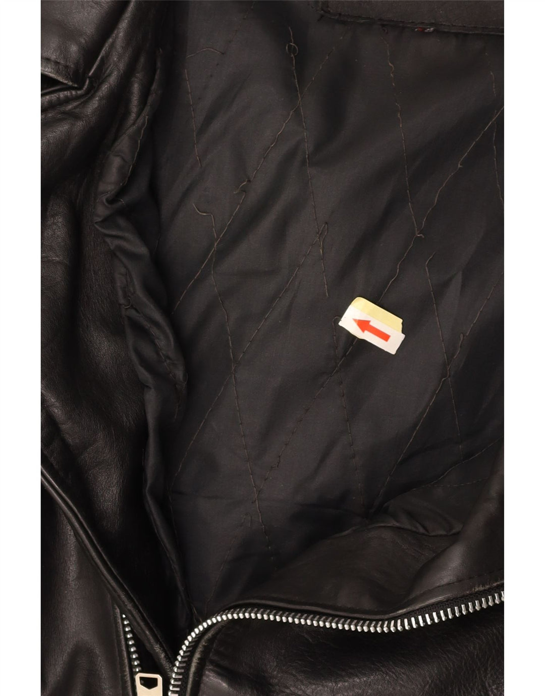 VINTAGE Veste motard en cuir pour homme UK 36 Petit Noir