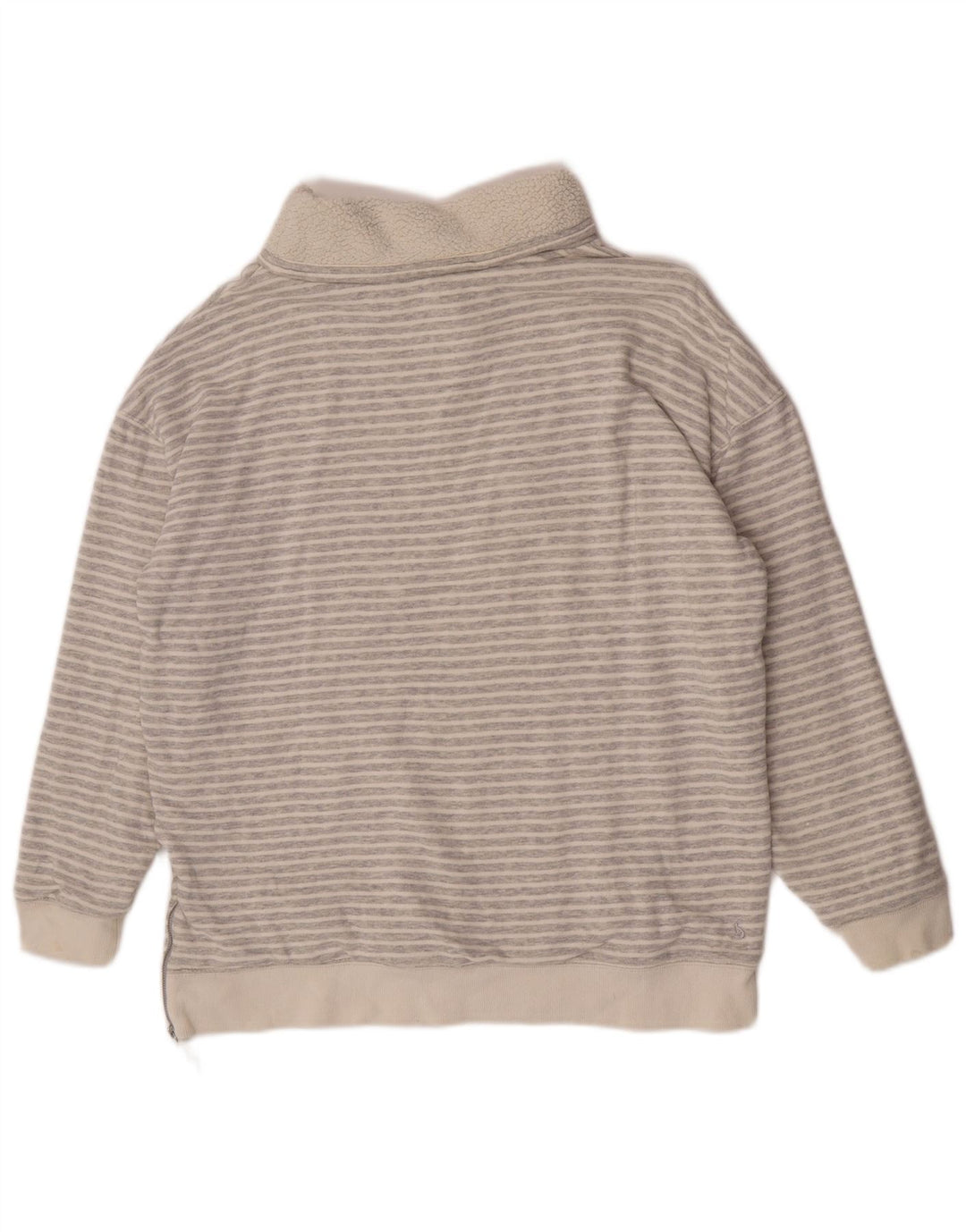 Joules Pull col roulé pour femme UK 12 Gris moyen à fines rayures