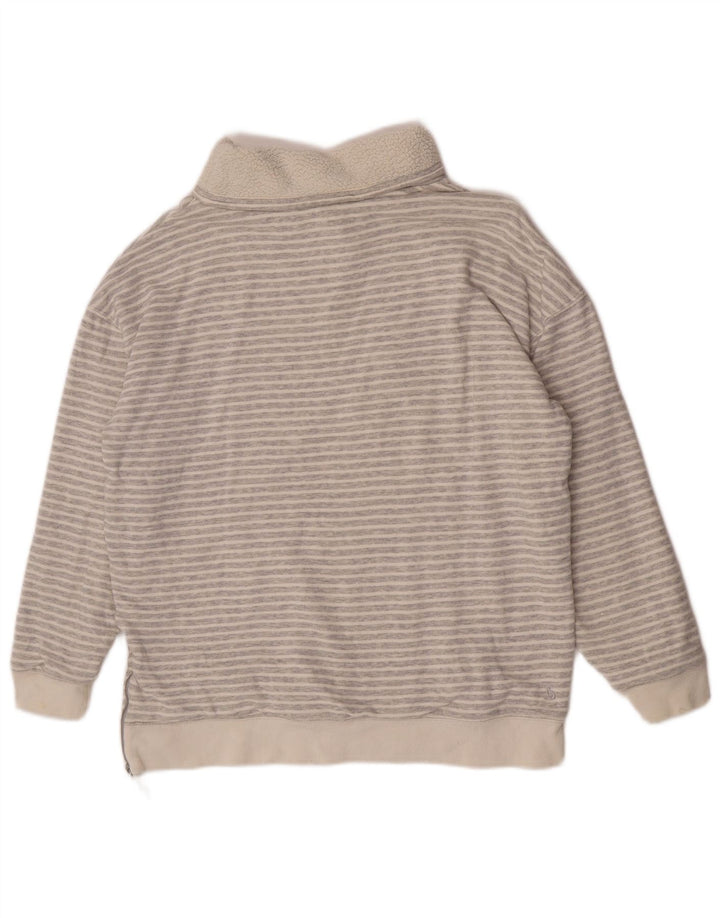 Joules Pull col roulé pour femme UK 12 Gris moyen à fines rayures