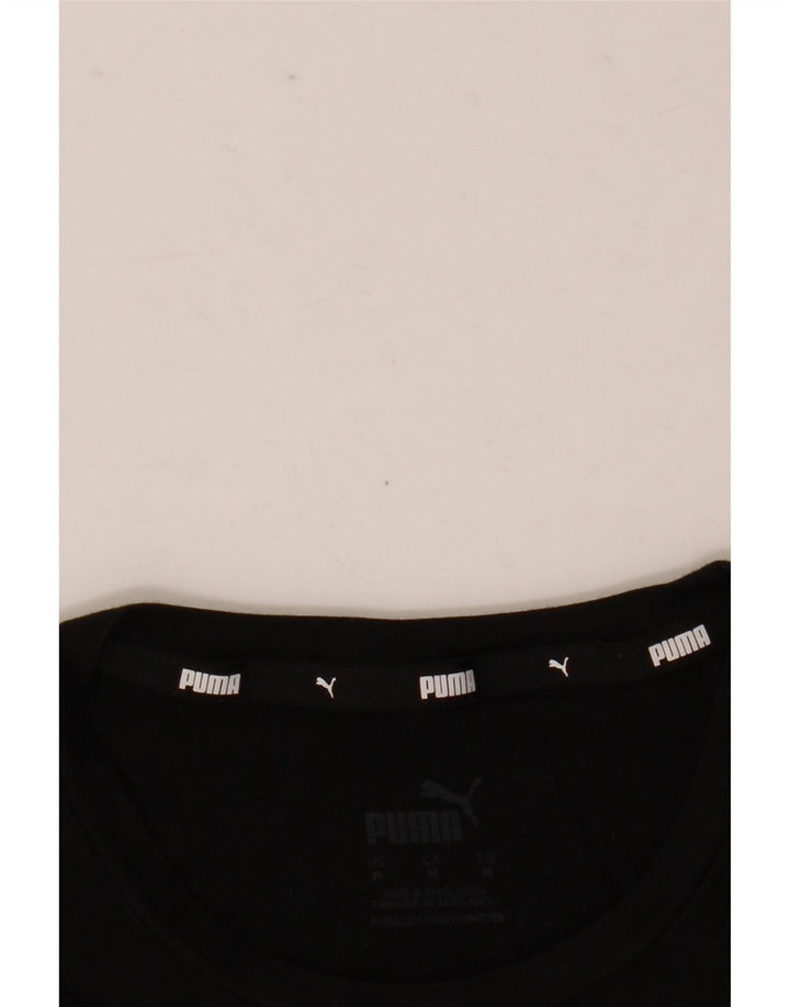 Puma T-shirt graphique pour femme UK 14 Noir moyen