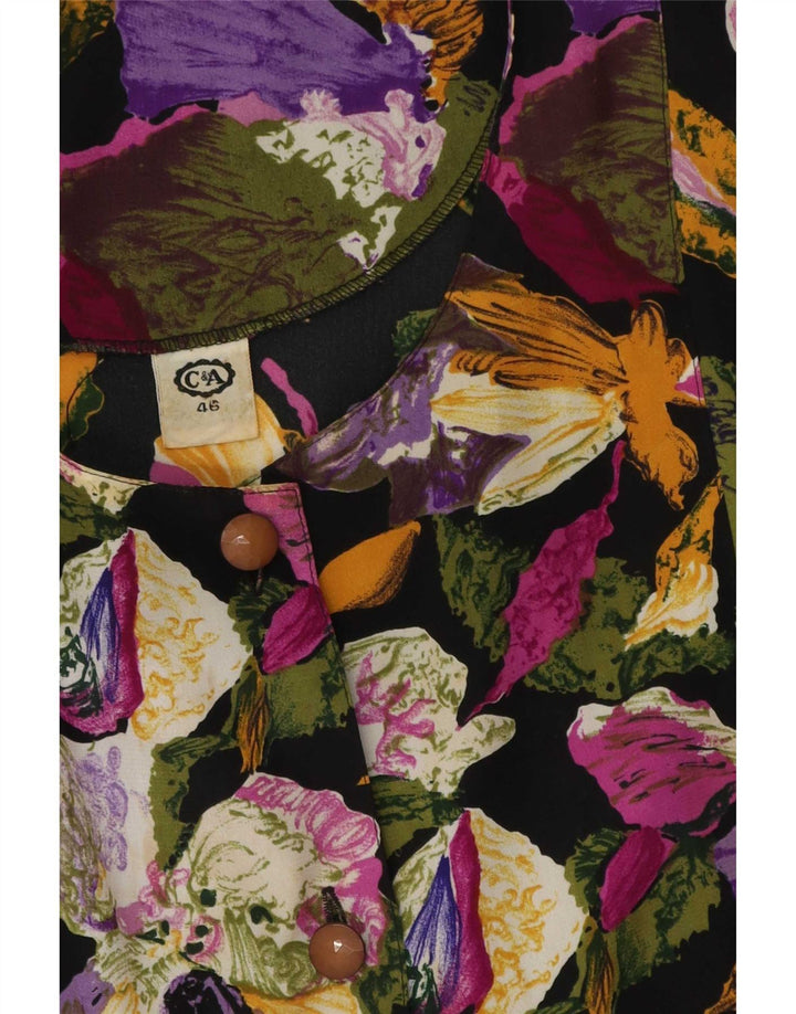 C&A Chemisier à manches 3/4 pour femme EU 46 XL Multicolore Floral Polyester