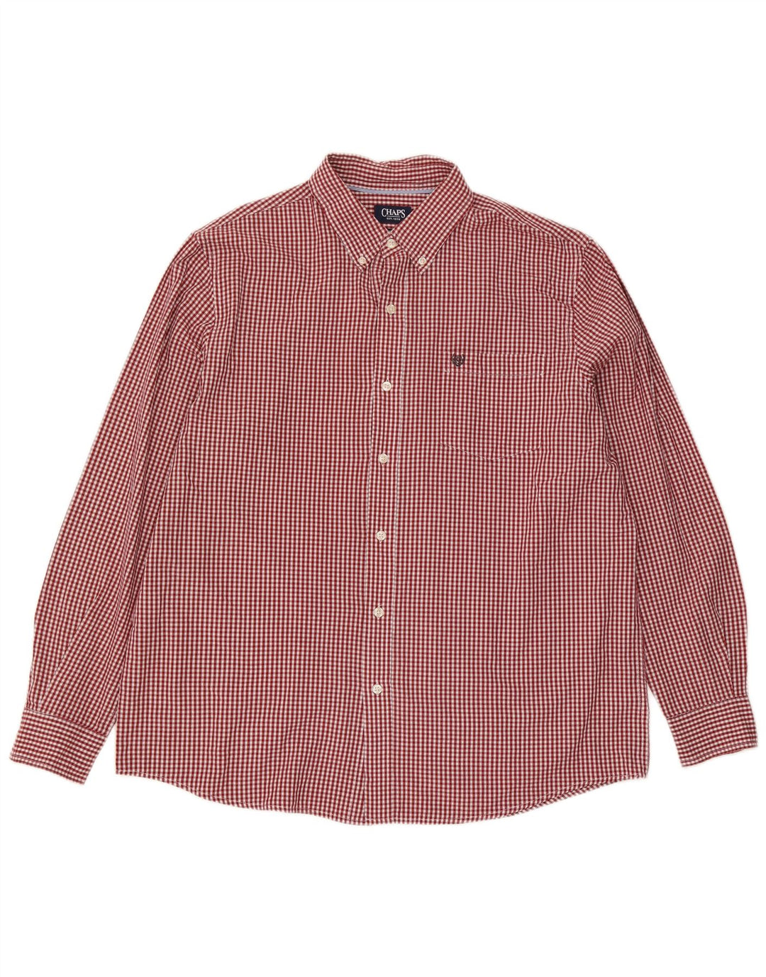 Chaps Chemise Homme XL Rouge Vichy Coton