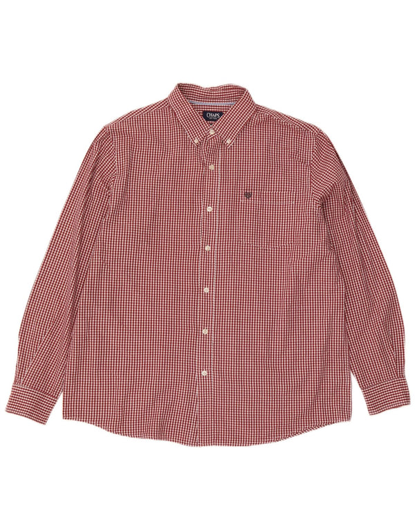 Chaps Chemise Homme XL Rouge Vichy Coton