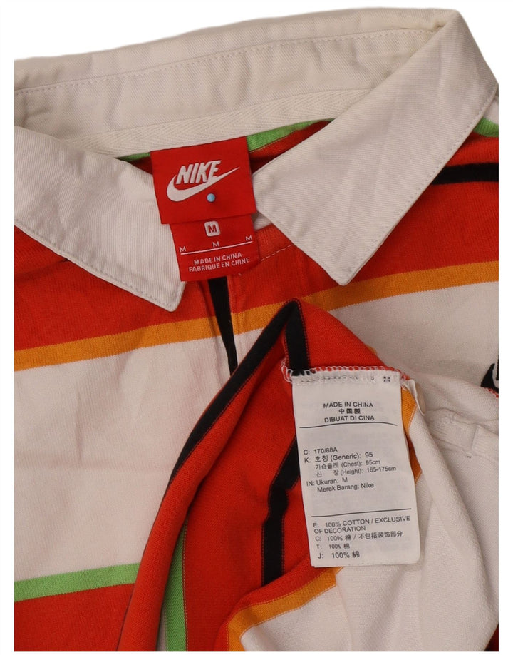 Nike Polo de rugby à manches longues pour homme en coton rayé multicolore moyen