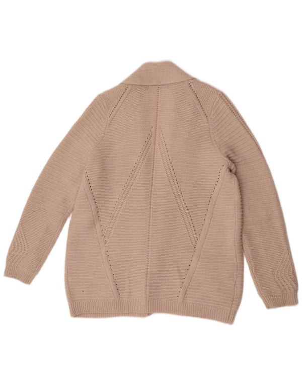 Marks & Spencer Pull Cardigan Ouvert pour Femme UK 16 Grand Acrylique Beige