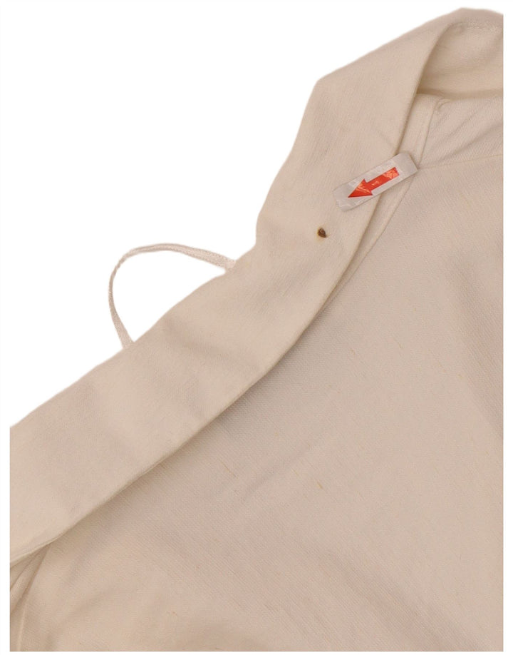 Zara Womens Crop Shirt Blouse UK 10 Petit Blanc
