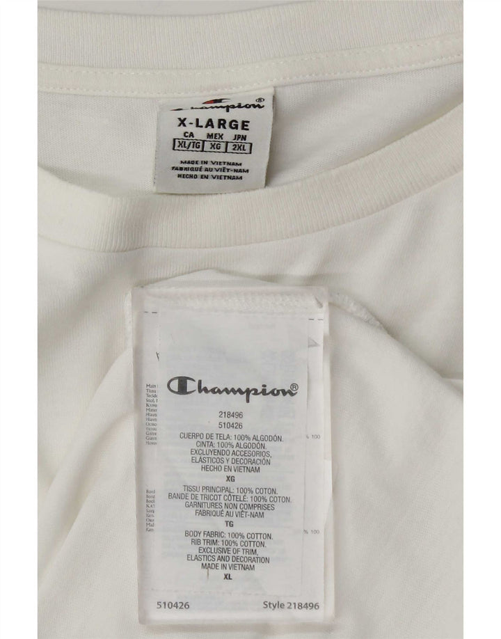 Champion T-Shirt Homme Top XL Coton Blanc