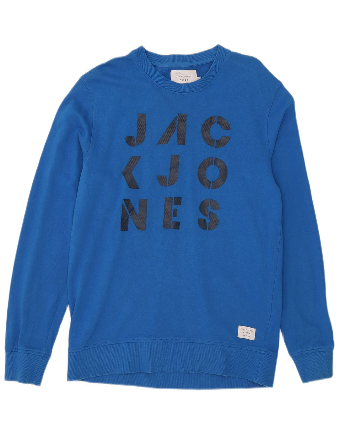 Jack & Jones Sweat-shirt graphique pour homme en coton bleu moyen