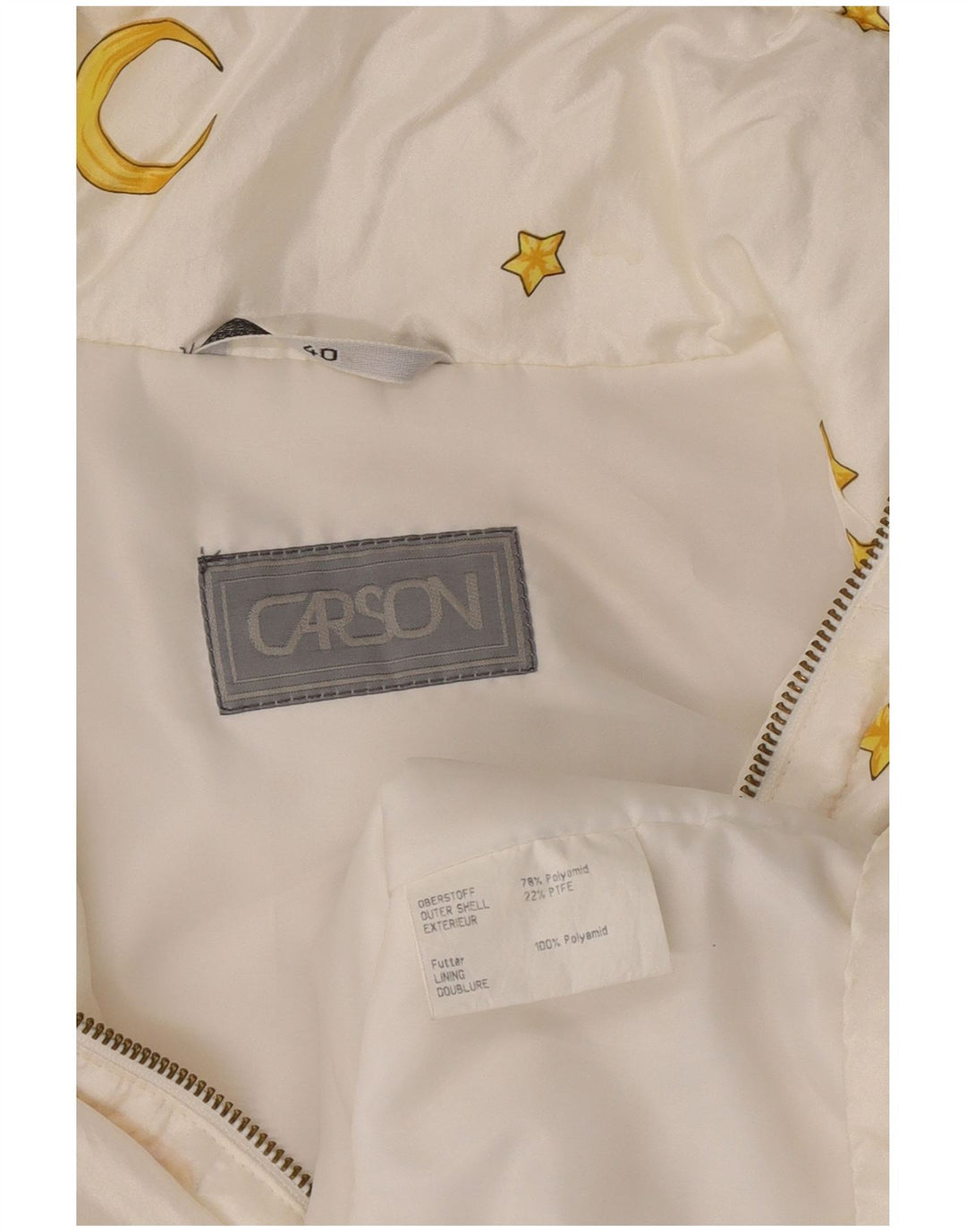 Carson Veste coupe-vent graphique pour femme EU 40 Blanc moyen