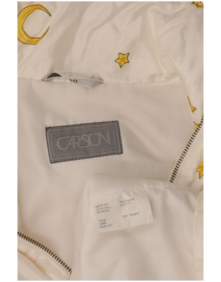 Carson Veste coupe-vent graphique pour femme EU 40 Blanc moyen