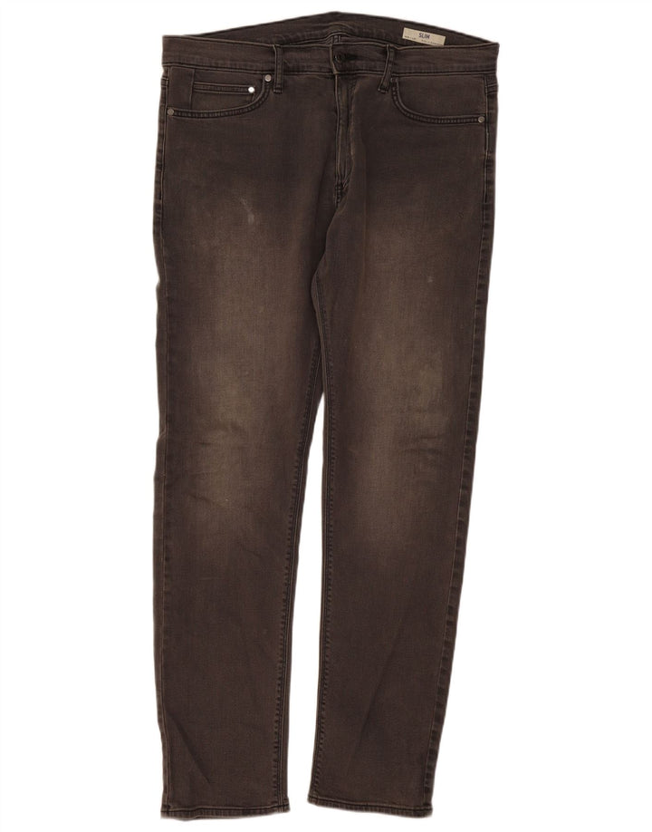 Marks & Spencer Jean Slim Homme W36 L33 Gris Coton