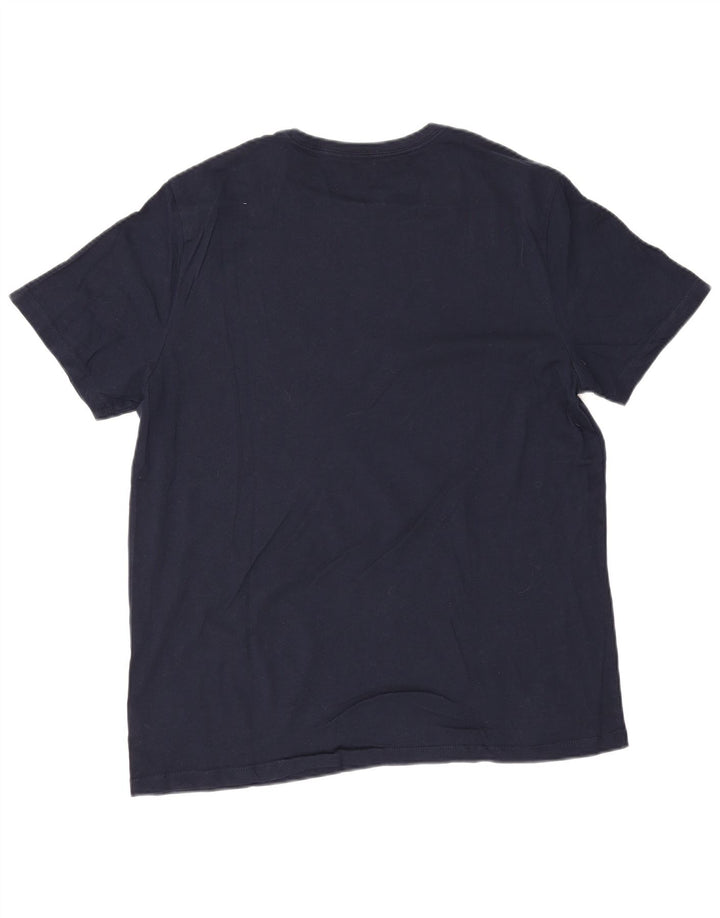Gap T-Shirt Graphique Homme Haut Large Bleu Marine Coton