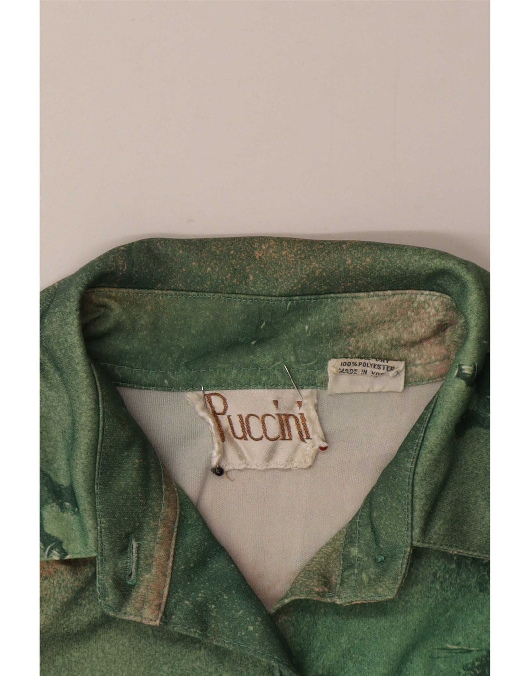 Puccini Chemisier Femme UK 42 Vert Moyen Polyester Nouveauté