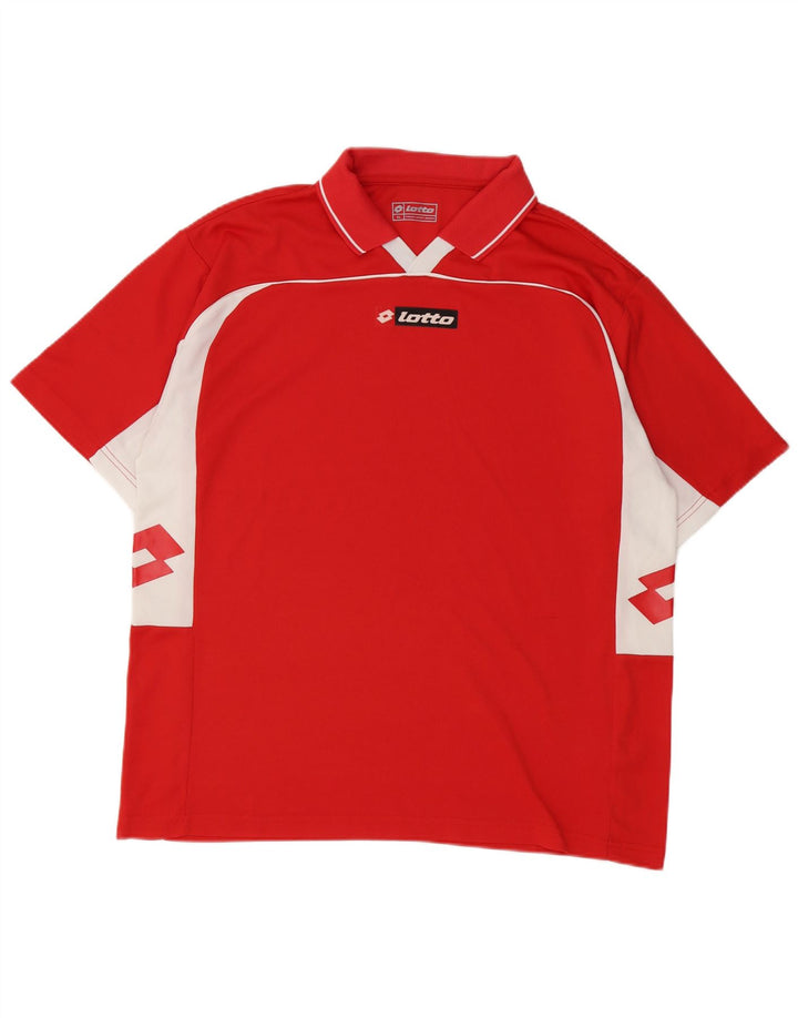 Lotto Polo Graphique Homme XL Rouge Colorblock Polyester