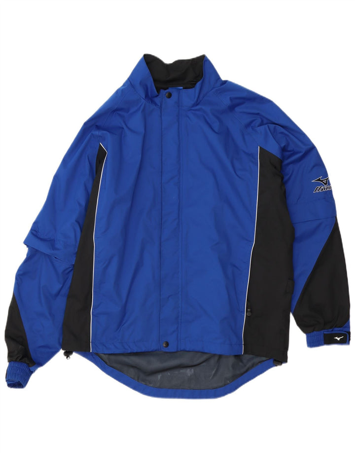 Mizuno Veste Racer Homme UK 40 Large Bleu Colorblock Polyester