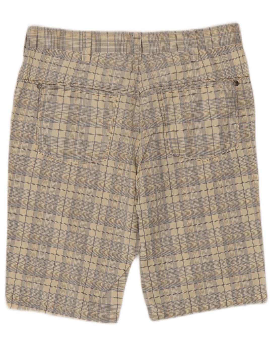 Blue Side Short Chino Homme IT 46 Petit W32 Coton à Carreaux Beige