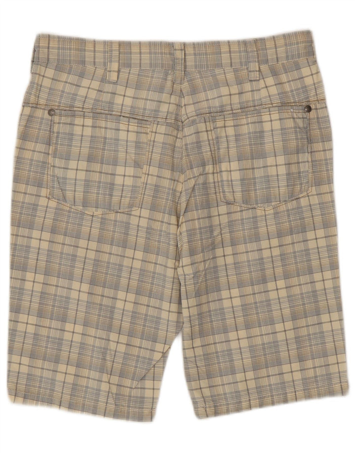 Blue Side Short Chino Homme IT 46 Petit W32 Coton à Carreaux Beige