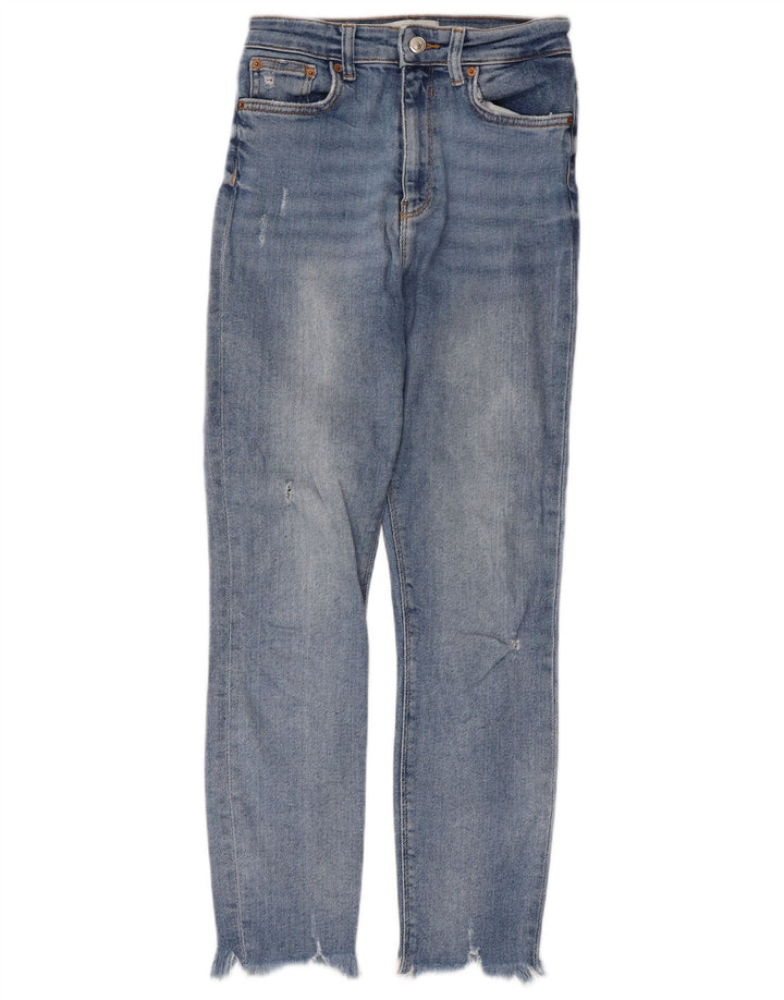 Zara Jean slim effet vieilli pour femme EU 38 Small W28 L26 Bleu