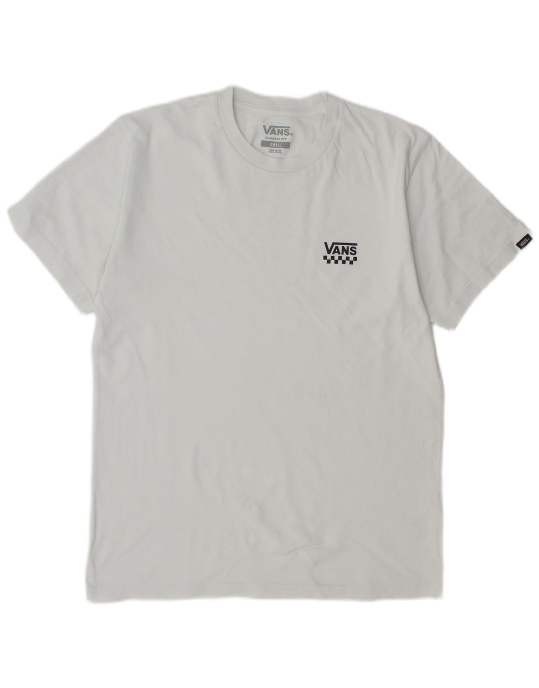 VANS T-shirt coupe classique pour femme UK 10 petit coton blanc