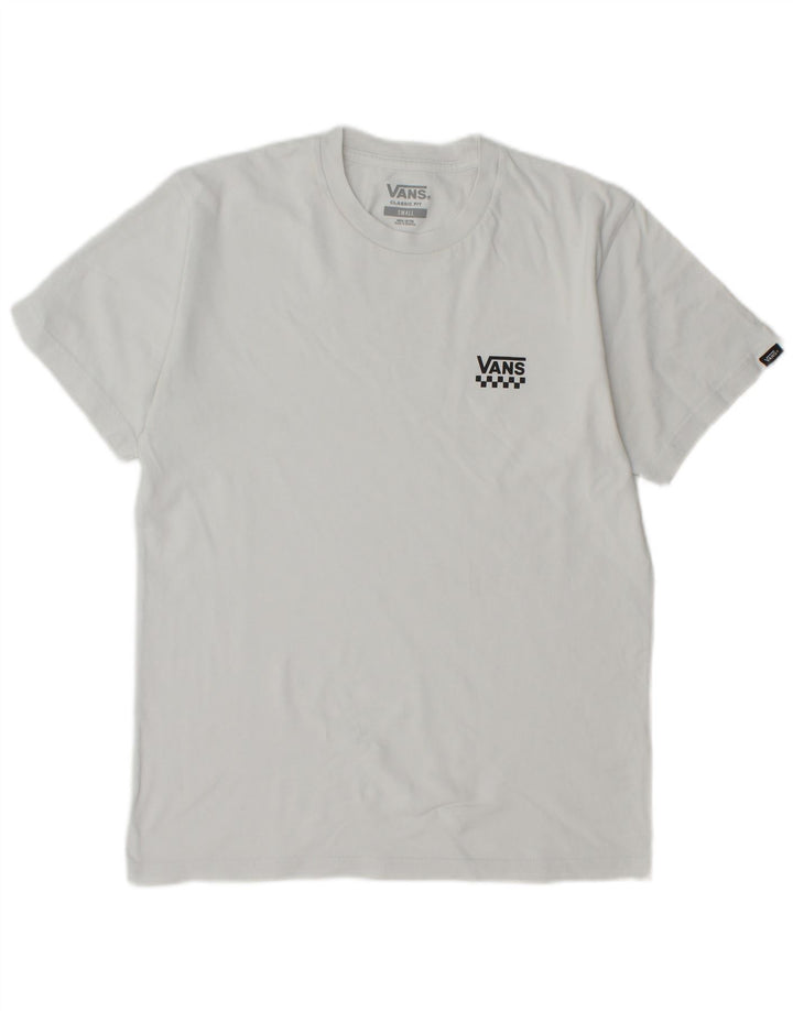 VANS T-shirt coupe classique pour femme UK 10 petit coton blanc