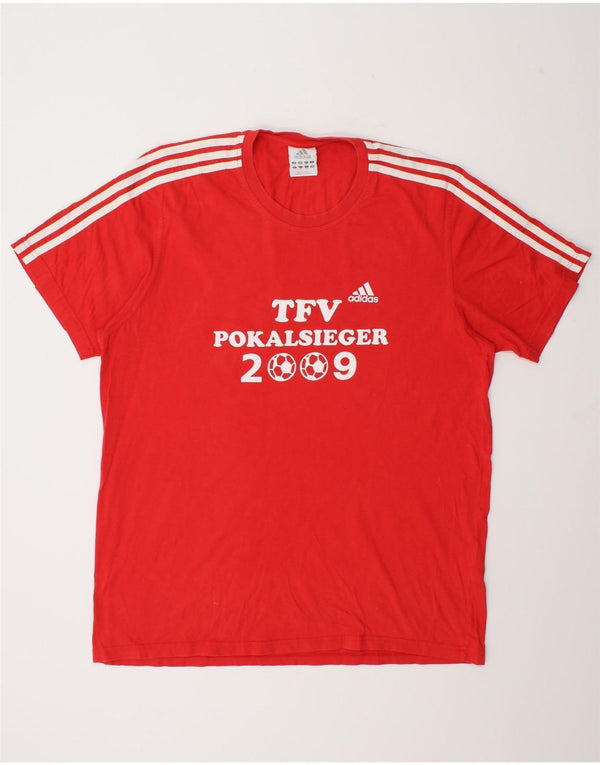 Adidas T-shirt graphique pour homme UK 46/48 XL Rouge Coton